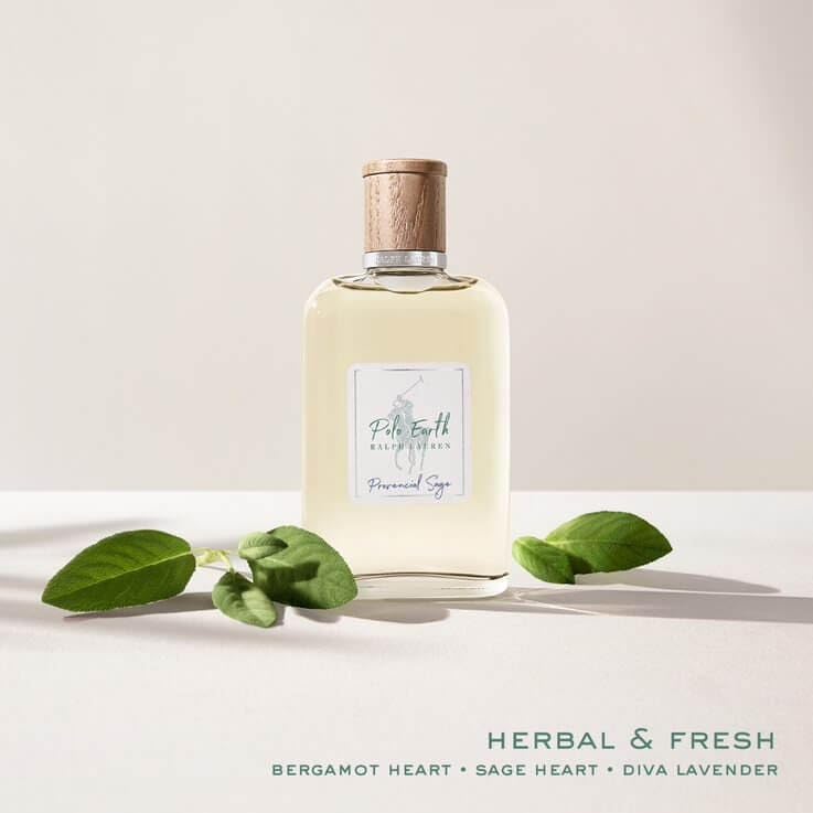 Ralph Lauren Polo Earth bergamot heart note close-up emphasizes citrus freshness