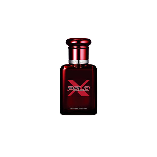 Ralph Lauren Polo Red Extreme bottle close-up, bold red ginger for evening wear.