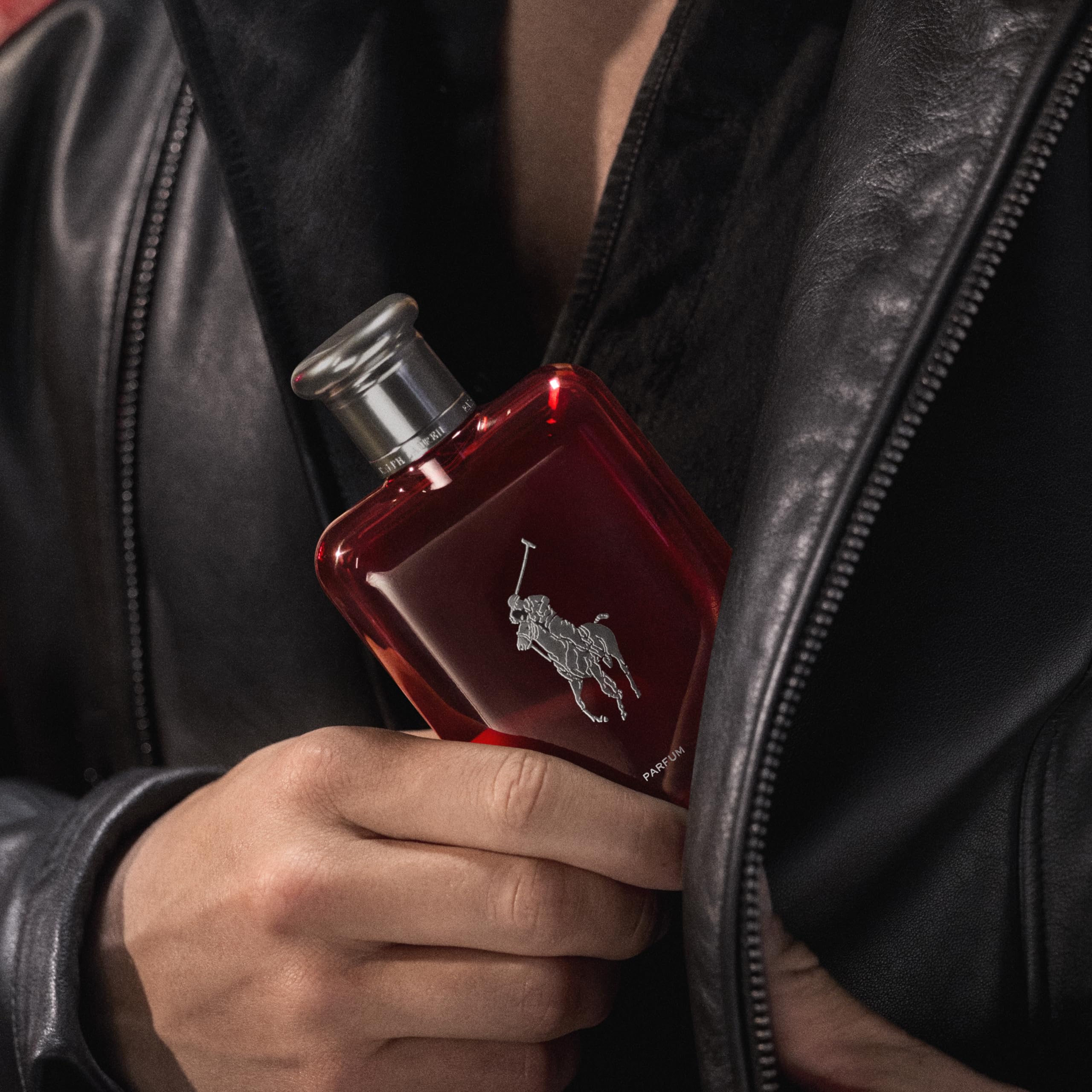 Ralph Lauren Polo Red Parfum travel size bottle for on-the-go scent.