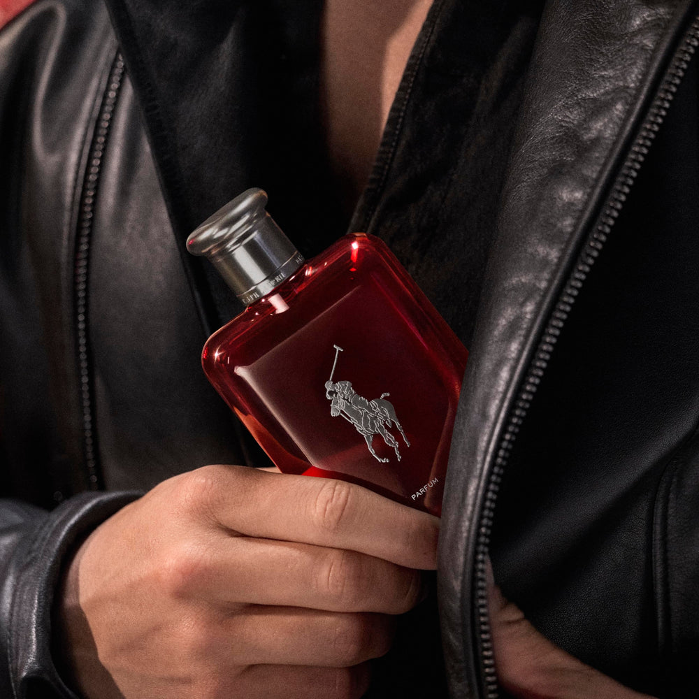 Ralph Lauren Polo Red Parfum travel size bottle for on-the-go scent.