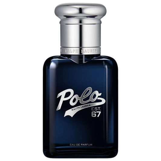 Ralph Lauren Polo 67 bottle closeup showcases premium glass for a refined presence.