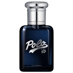 Ralph Lauren Polo 67 bottle closeup showcases premium glass for a refined presence.
