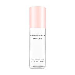 Ralph Lauren Romance hair mist bottle front showing floral notes for everyday freshness.