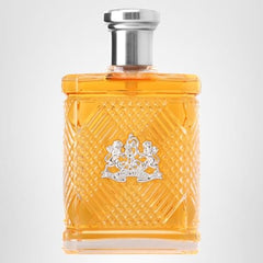 Ralph Lauren Safari bottle with wood-toned cap conveys rugged sophistication.