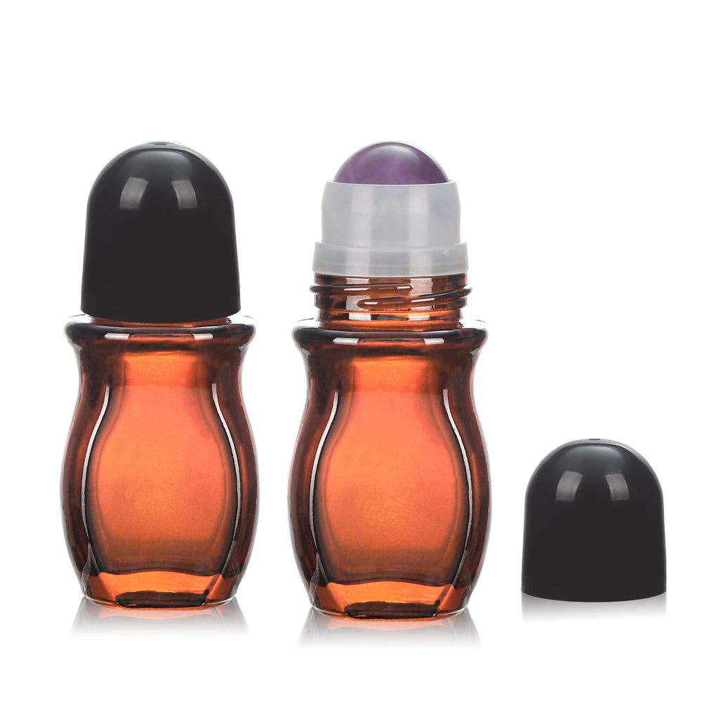 RAMFIYN amber glass roll-on bottle 1oz protecting essential oils from light
