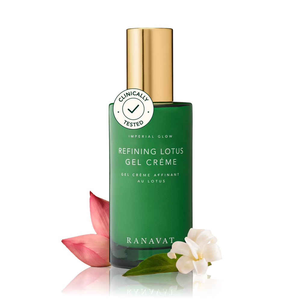 RANAVAT Botanics Refining Lotus Gel Cream jar – lightweight hydration for a smooth, radiant complexion.