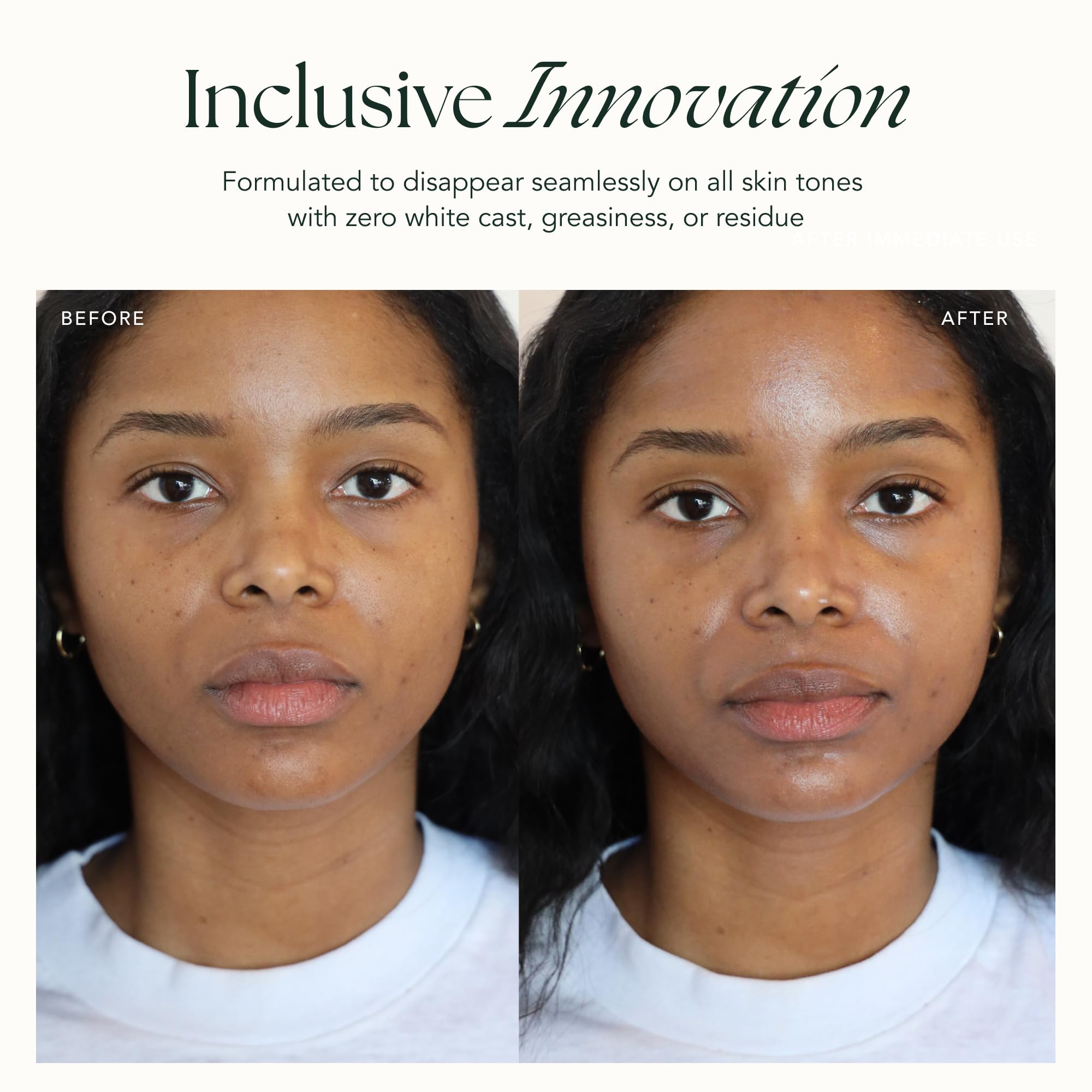 RANAVAT Brightening Mineral Sunscreen texture close-up showing lightweight, sheer finish