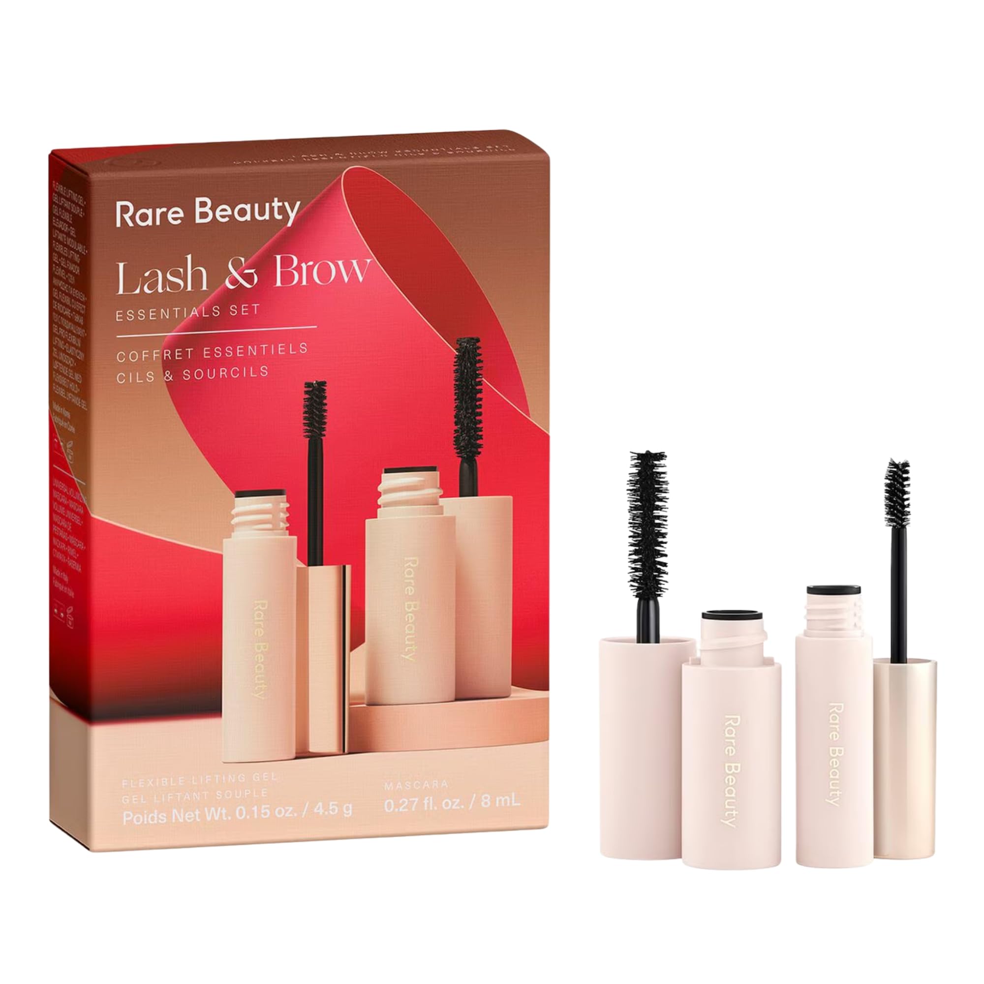 Rare Beauty lash-essentials-set mascara mini defined lashes with buildable volume.
