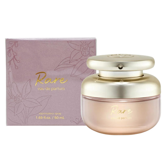 Rare Beauty Rare Eau de Parfum bottle with a warm gourmand aroma for day to night wear
