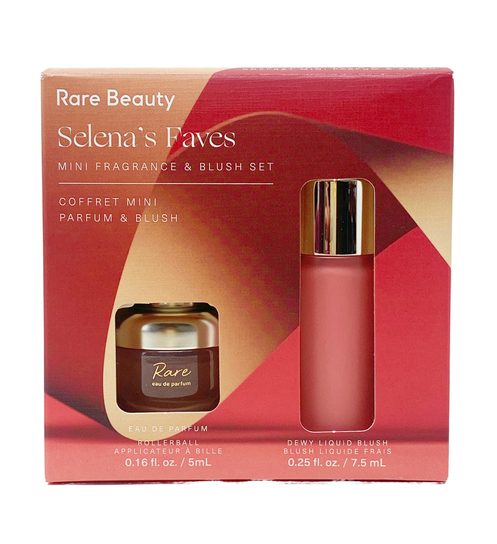 Rare Beauty Selena's Faves mini fragrance and blush set for on-the-go beauty