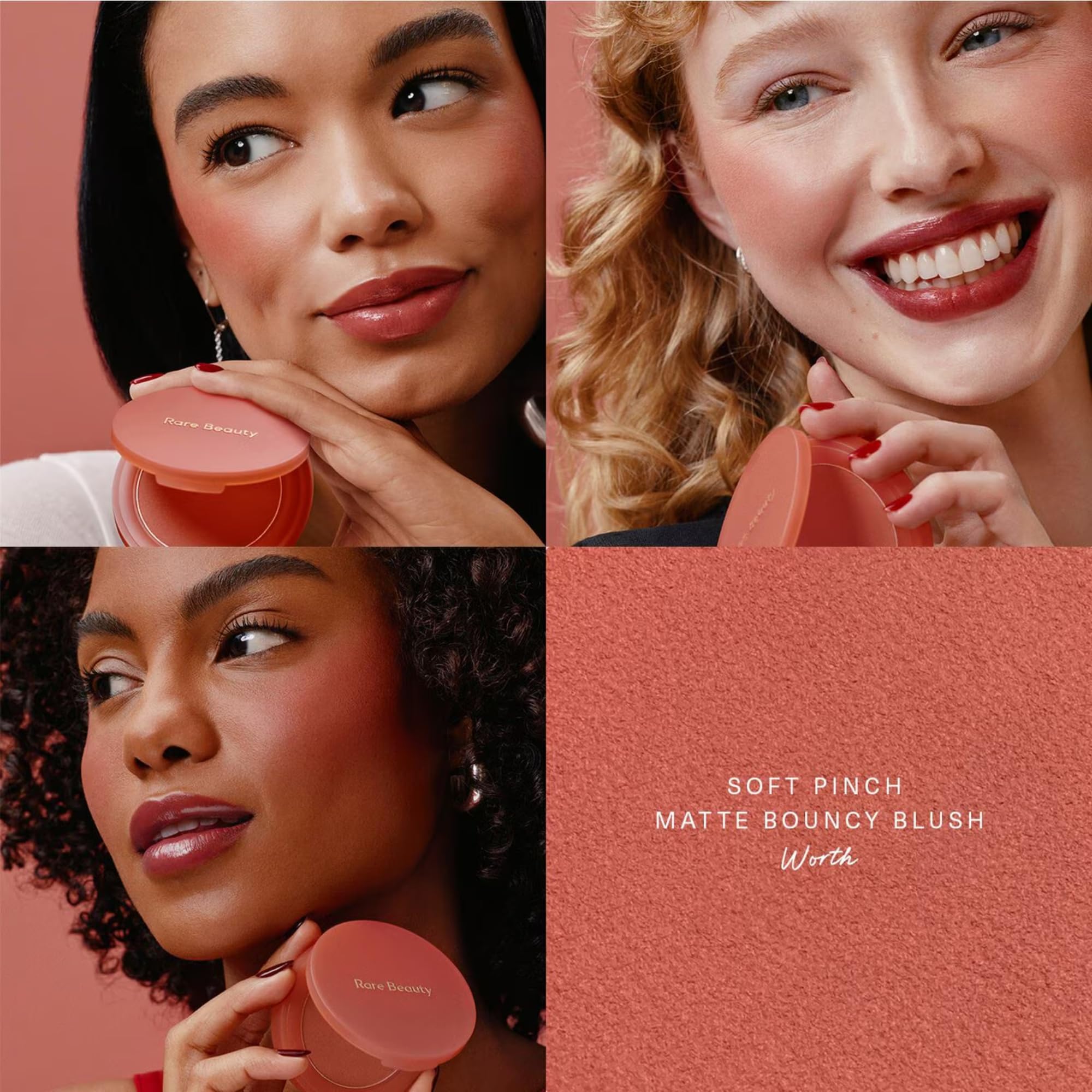 Rare Beauty Soft Pinch Cheek & Lip Trio packaging shows versatile minis for on-the-go looks