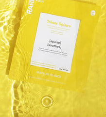Skin barrier support concept with RARE Paris mask calming sensitive areas.