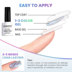 RARJSM Cat eye nails before-and-after with subtle velvet glow.