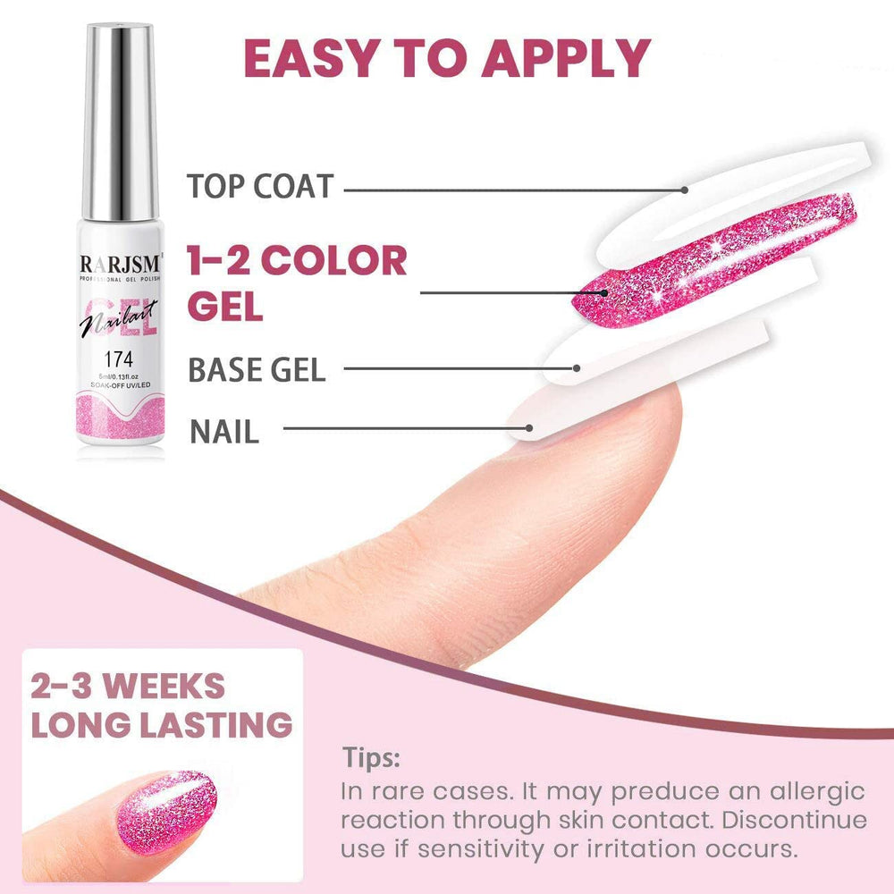 RARJSM finished manicure with radiant sparkle for any occasion.
