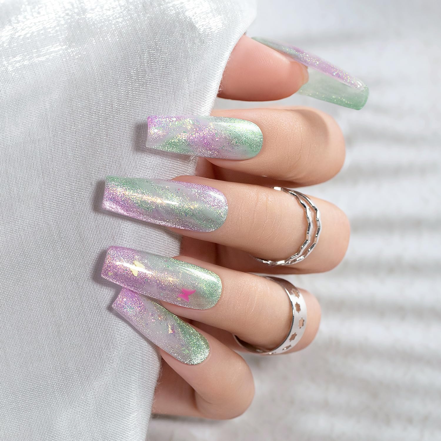 RARJSM Gel Nail Polish swatch close-up highlights smooth application and long wear.