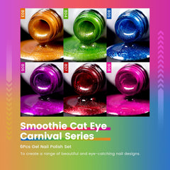 RARJSM green neon cat eye nails show velvet texture effect.