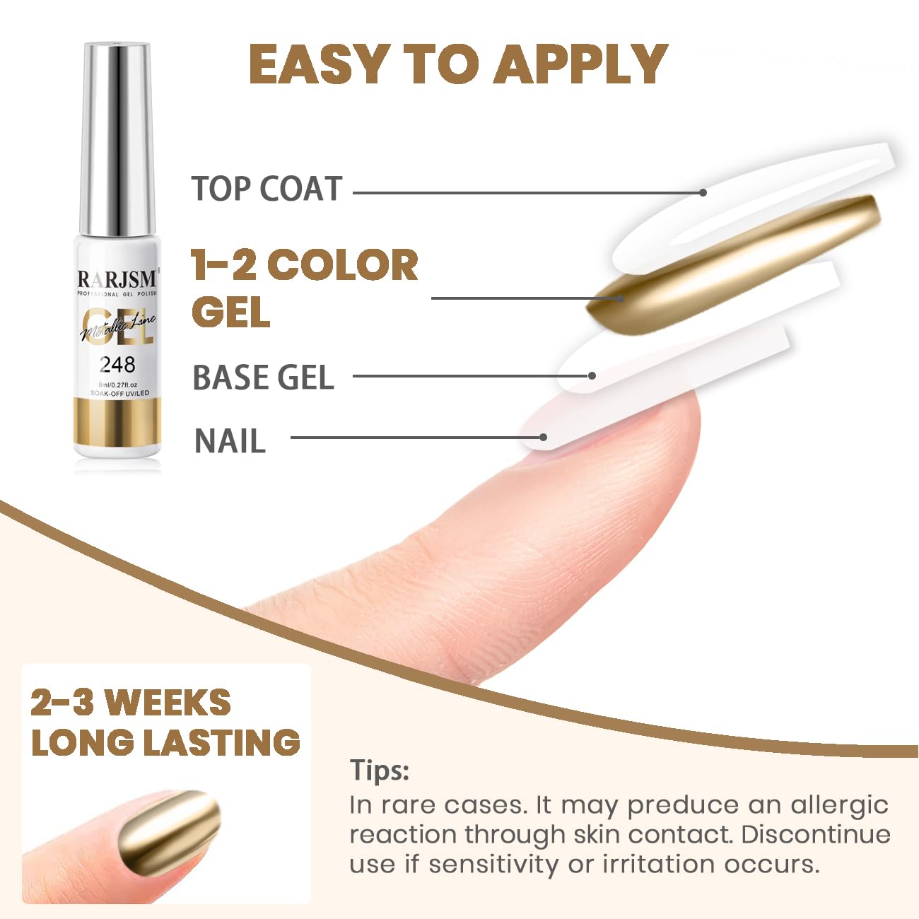 RARJSM chrome gel liner package, for easy storage and handling.