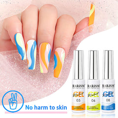 RARJSM Neon green glitter gel for bold line-art patterns