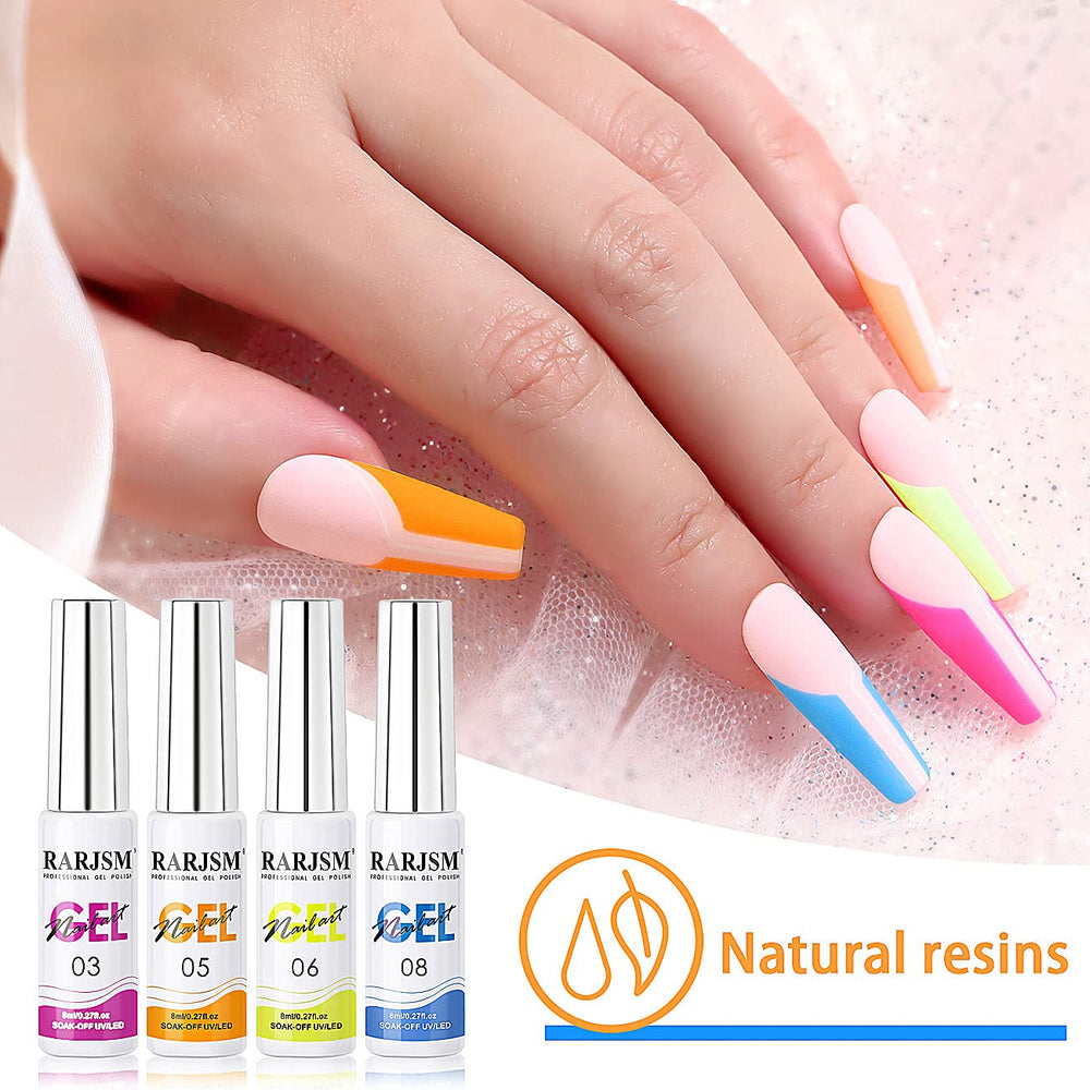 RARJSM Metallic gold and silver gel polish for stylish touches