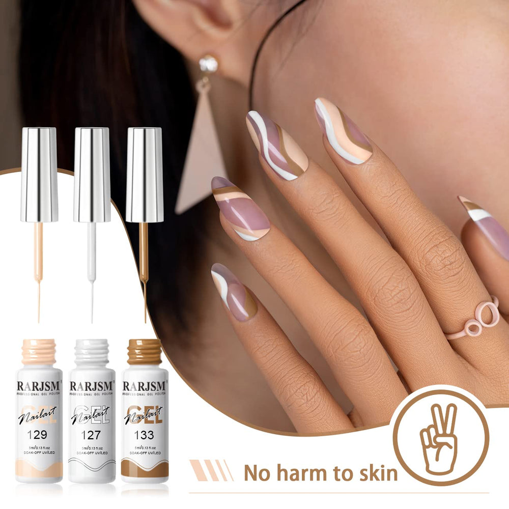 Slim liner brush helps draw fine lines, dots, and delicate motifs.