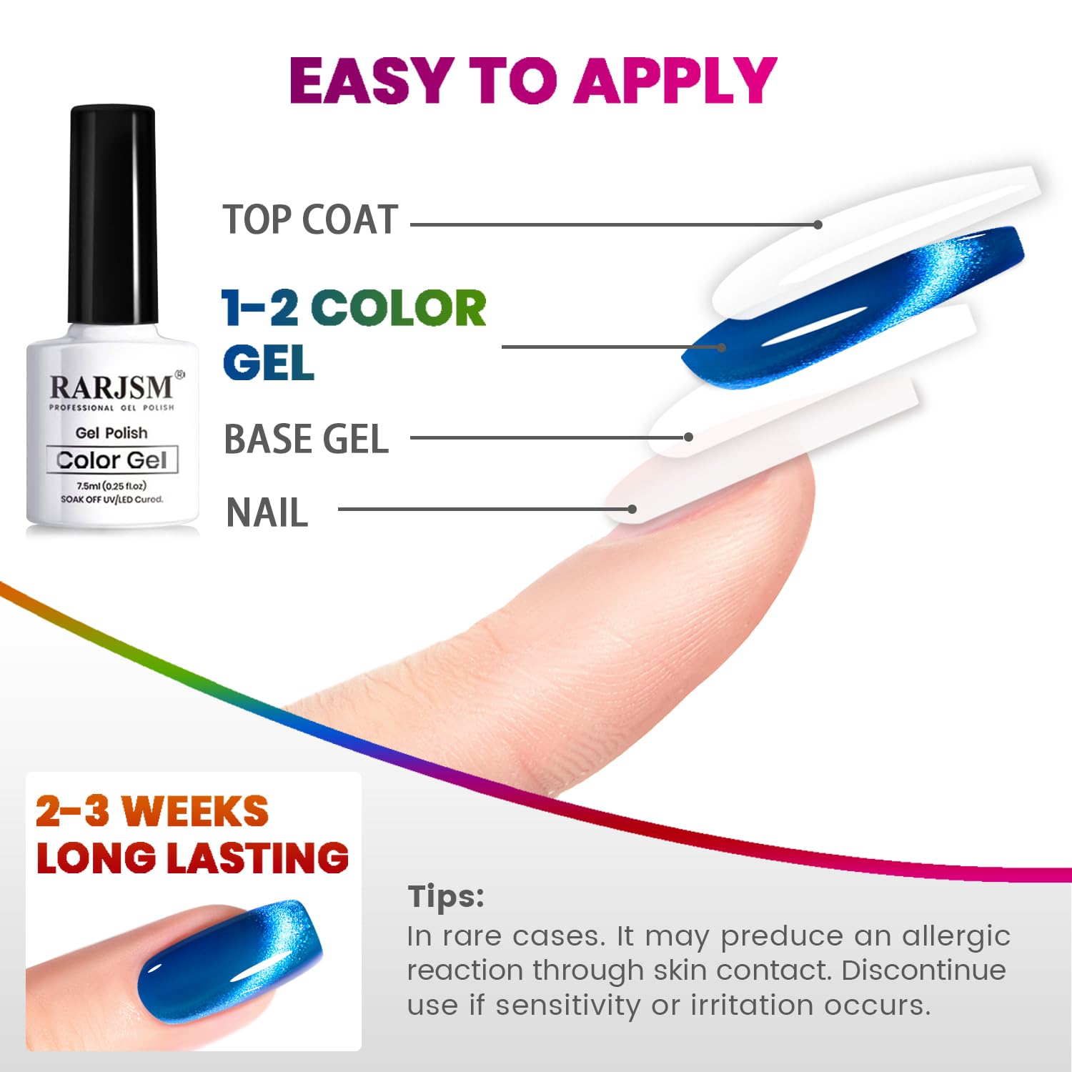 RARJSM purple ice gel polish highlights translucent shimmer and cool tones.