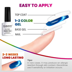 RARJSM purple ice gel polish highlights translucent shimmer and cool tones.