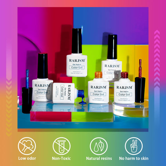 RARJSM silver glitter cat eye pigments close-up for shimmering magnetic nails.