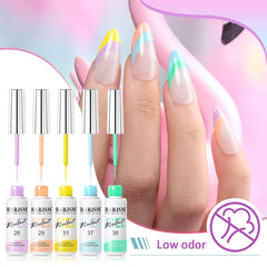 RARJSM smooth painted gel for effortless patterns and even lines