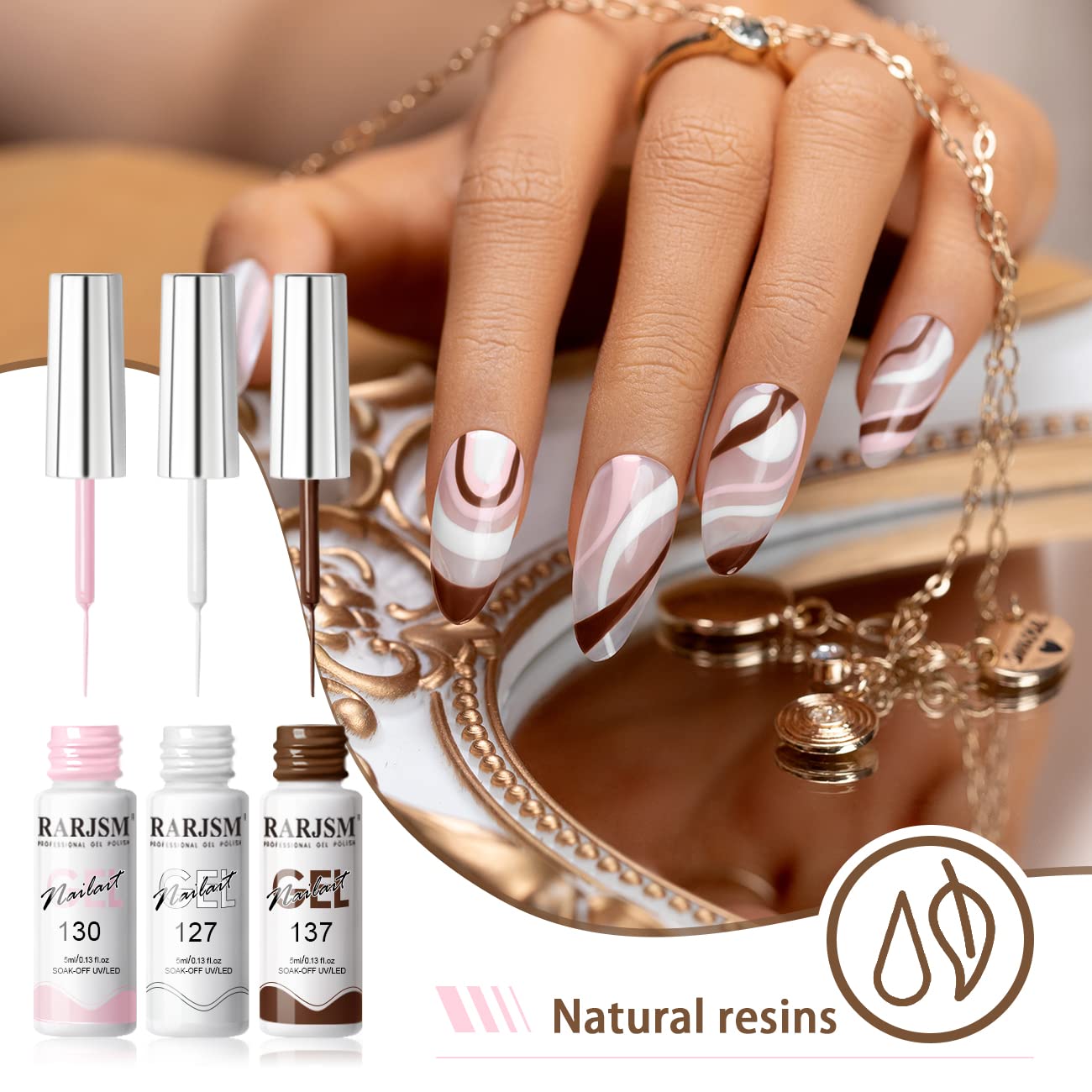 Smooth, pigmented gel formula glides smoothly for freehand lines and patterns.