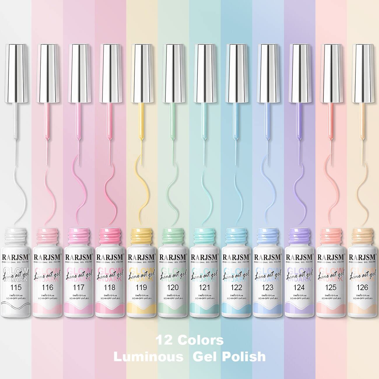 RARJSM glow polish cures under UV/LED lamps for a durable finish