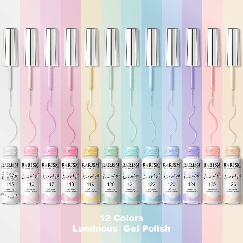 RARJSM glow polish cures under UV/LED lamps for a durable finish