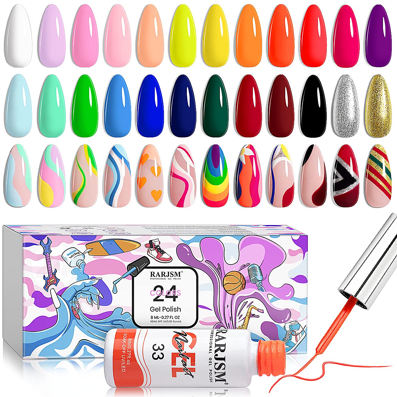 RARJSM long-lasting color possibilities up to 21 days with proper application