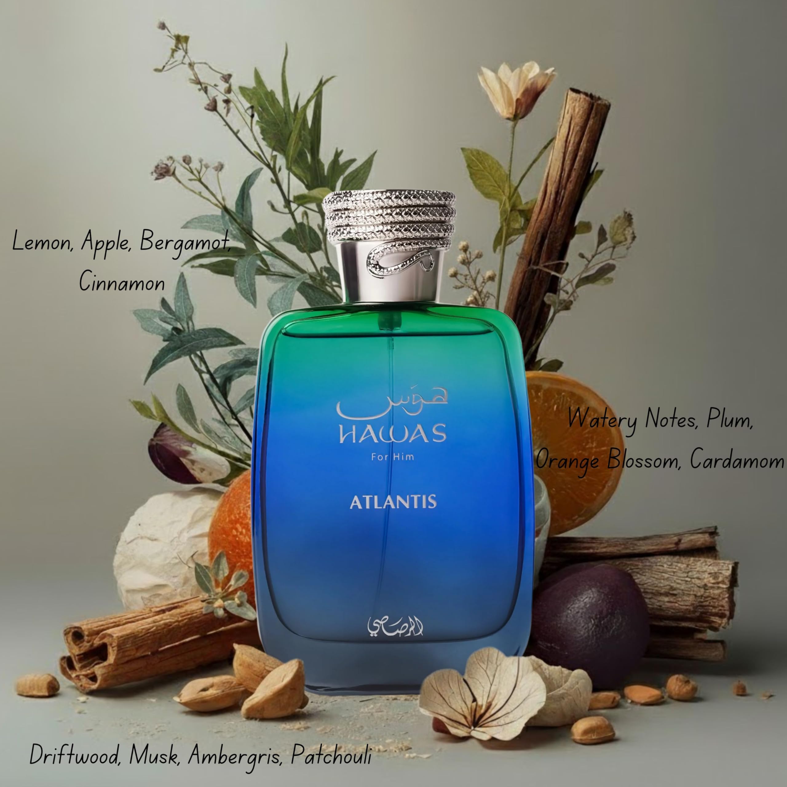 RASASI Hawas Atlantis packaging box photo showcasing premium presentation.
