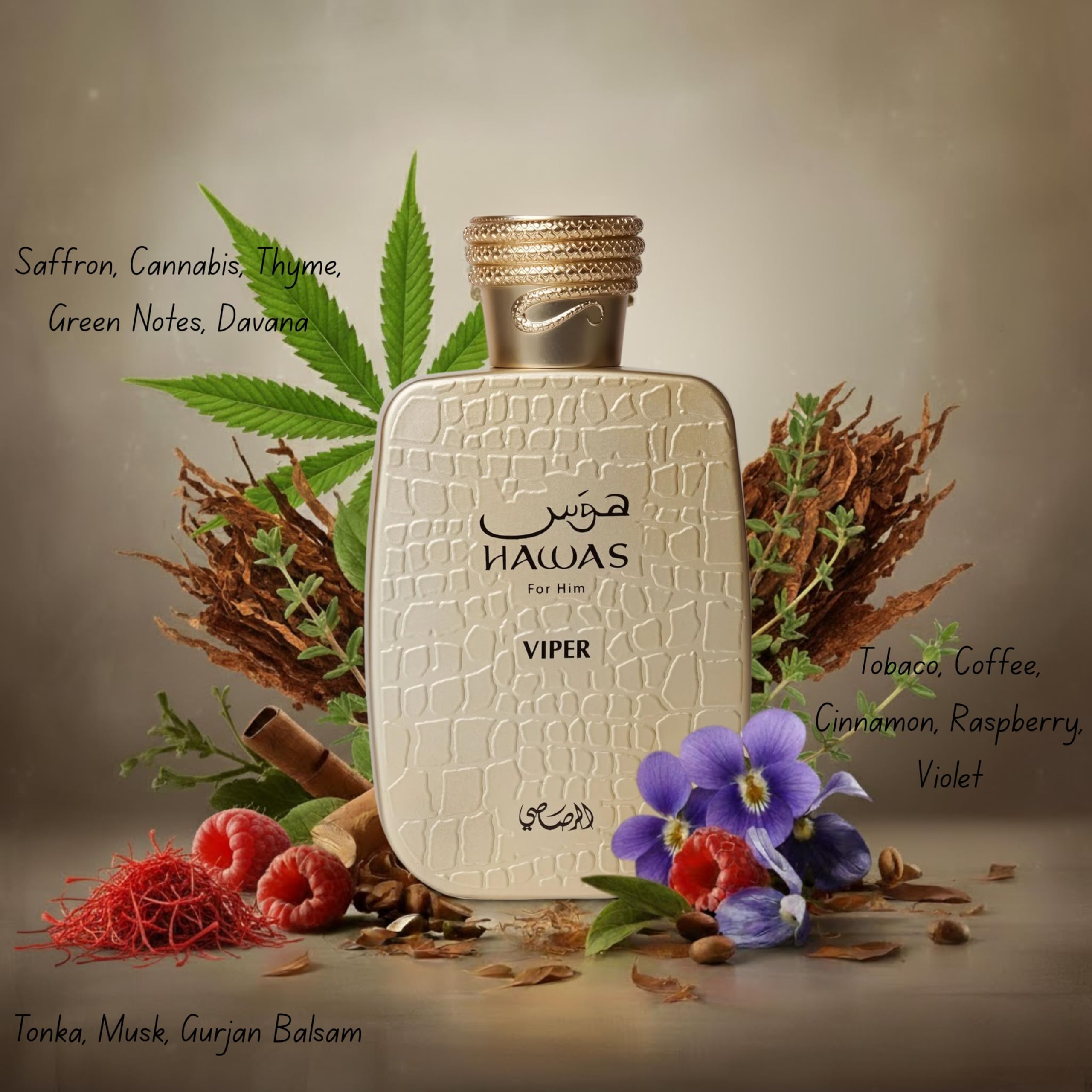 RASASI Hawas Viper juice closeup, rich tobacco and coffee notes in focus.
