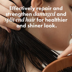 Rated Green Argan Oil damaged hair repair scene showing smoother strands.