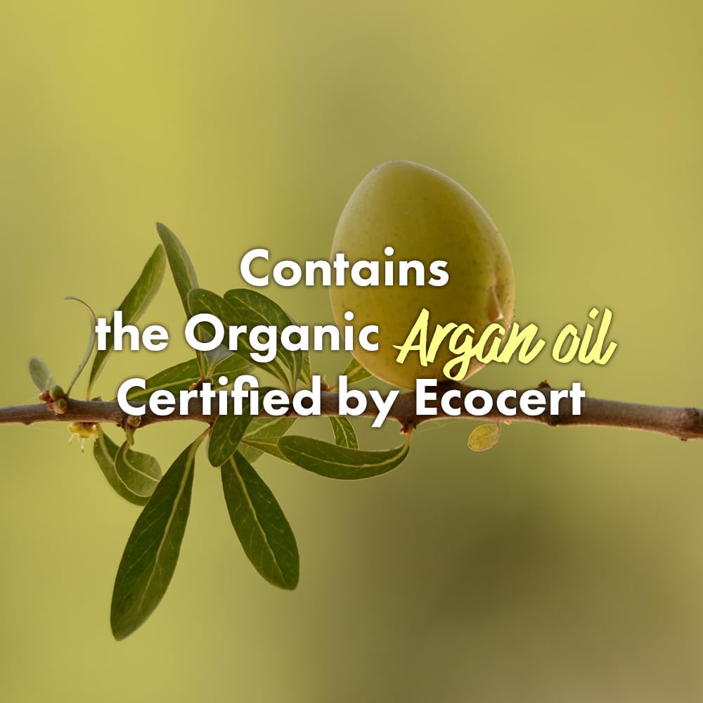 Rated Green Real Argan Oil application shot helps tame frizz and hydrate.