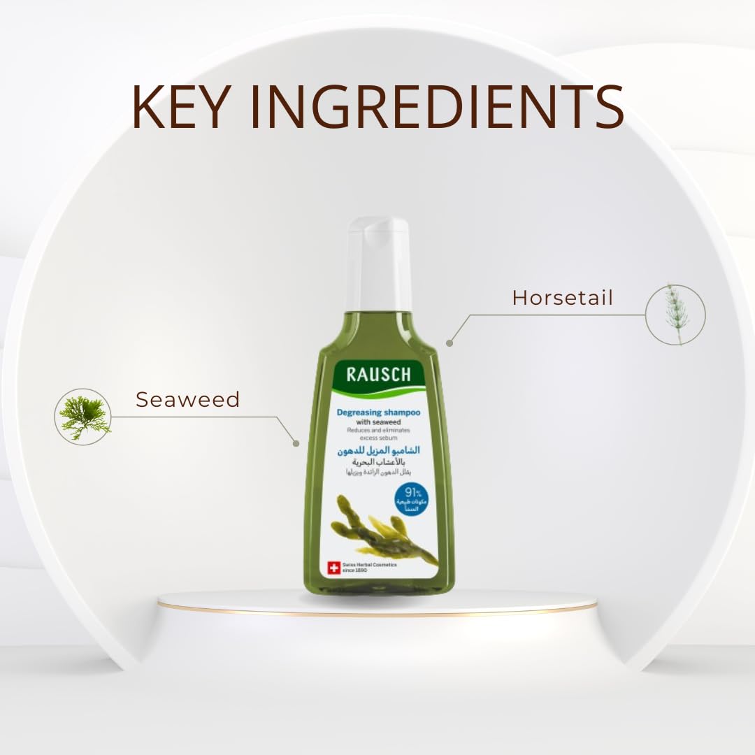RAUSCH Seaweed Degreasing Shampoo on sink for home use