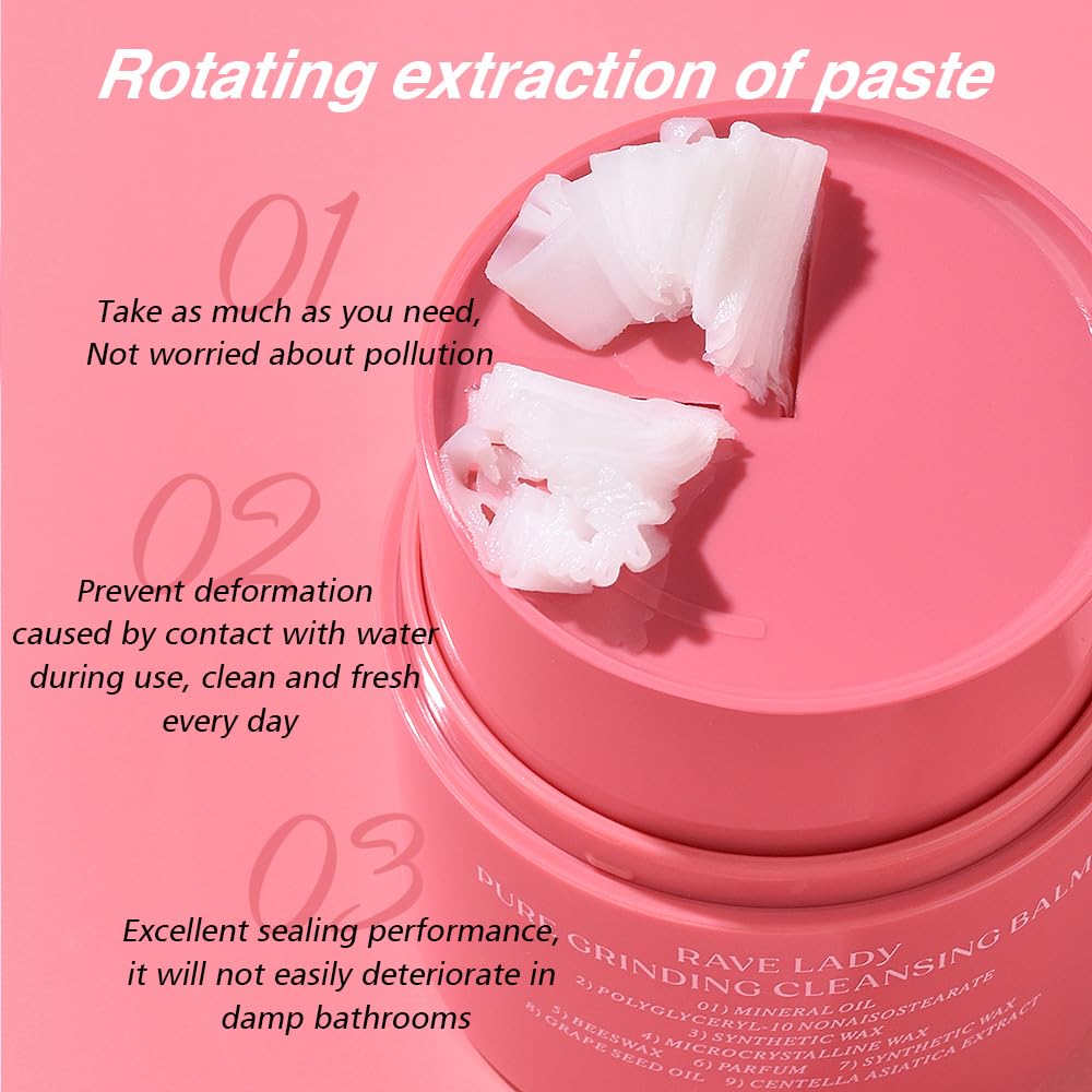 RAVE LADY balm melting on warm skin to show quick oil transformation