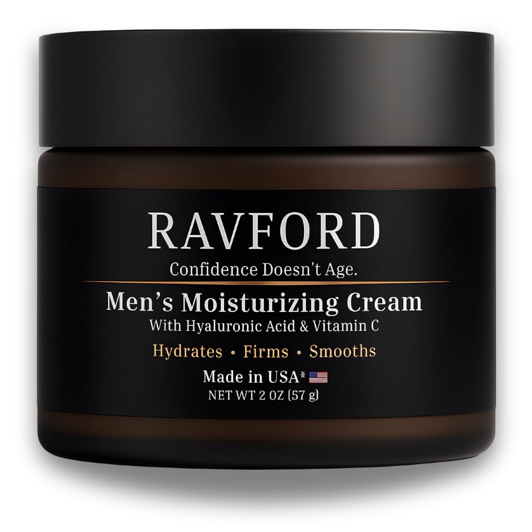 RAVFORD Men’s Moisturizer bottle front delivering lightweight hydration for daily freshness