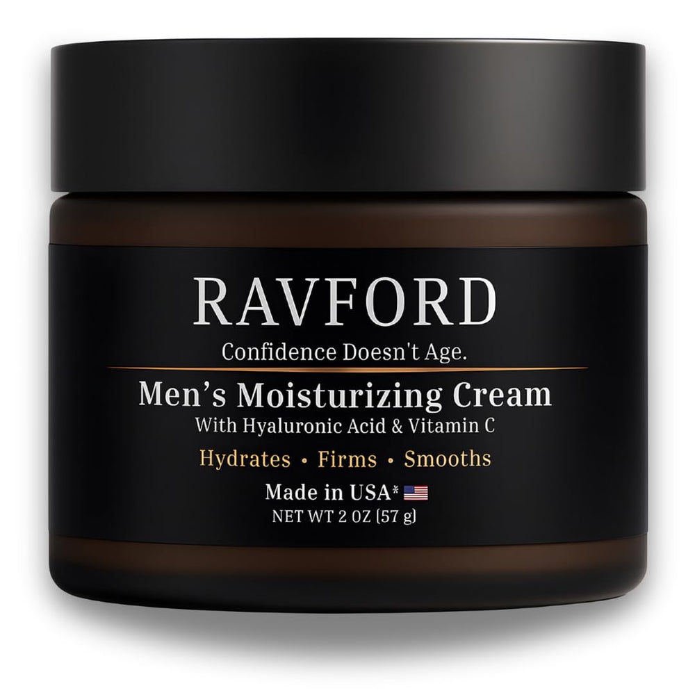 RAVFORD Men’s Moisturizer bottle front delivering lightweight hydration for daily freshness