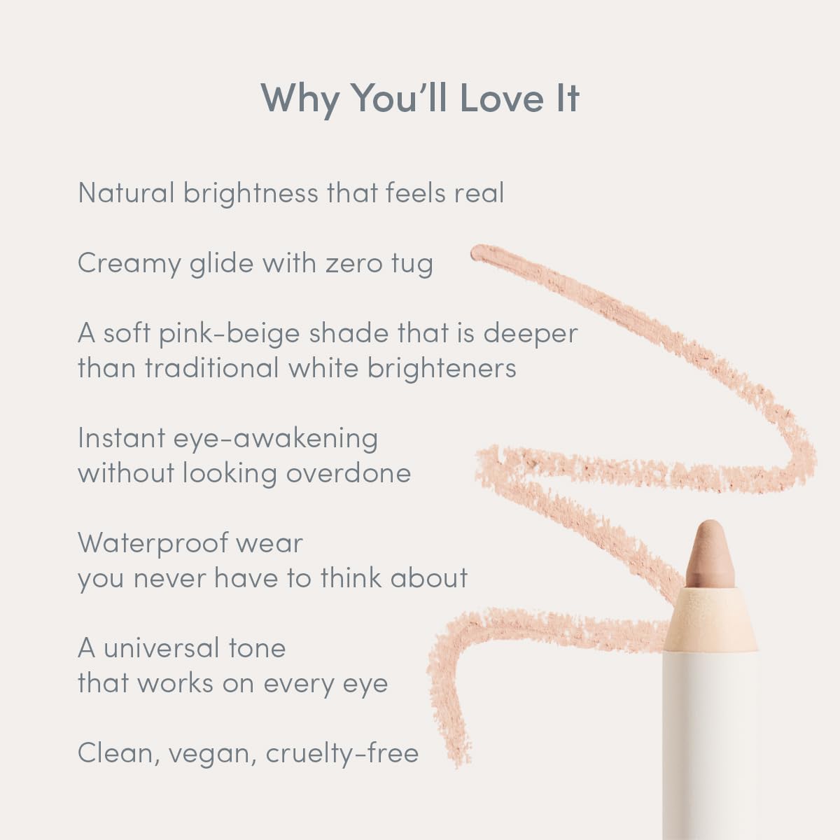 Ravie Beauty Longwear Waterproof eyeliner DUNE worn on eye shows fade-resistance.