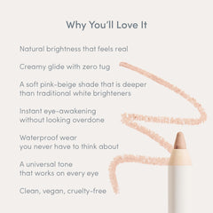 Ravie Beauty Longwear Waterproof eyeliner DUNE worn on eye shows fade-resistance.