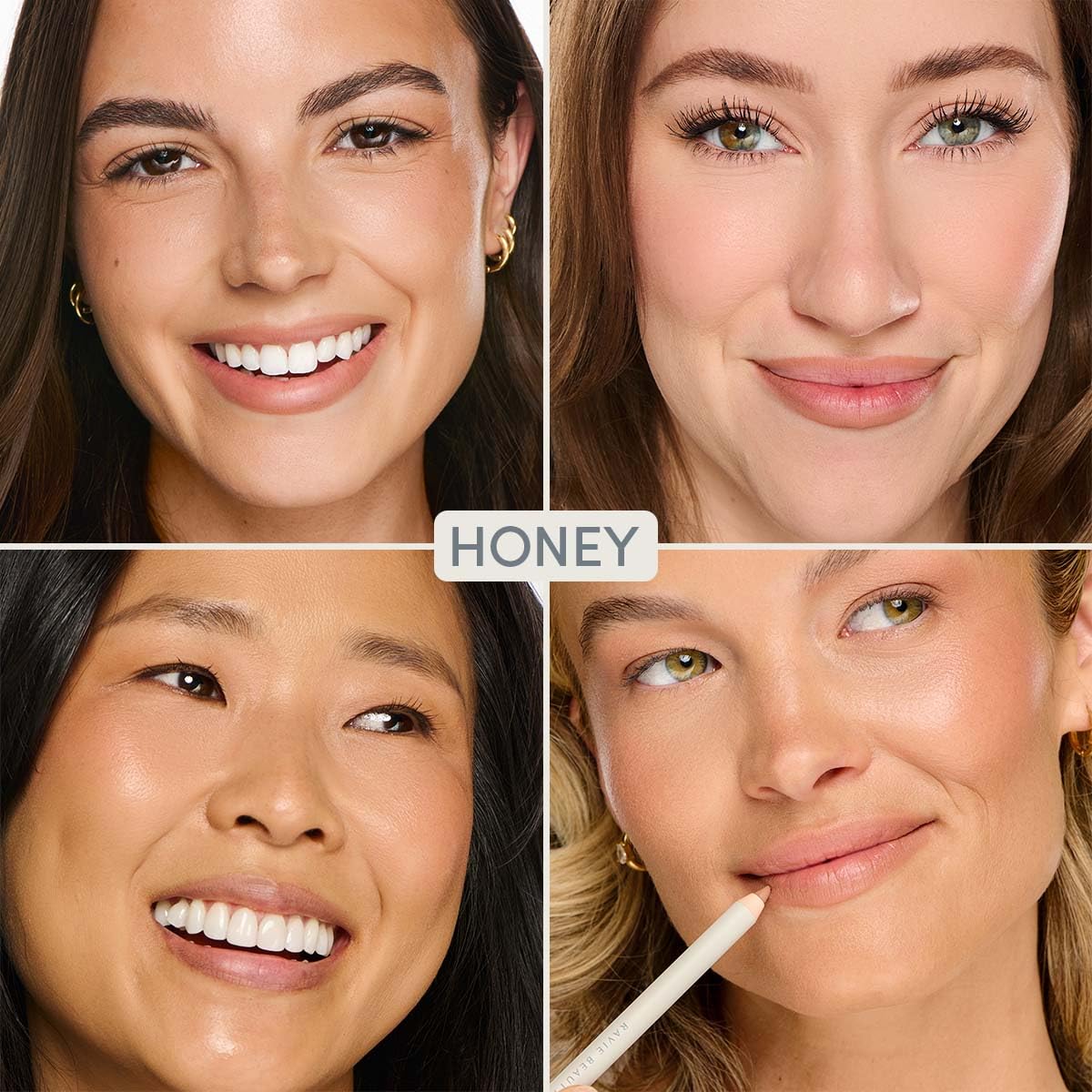 Ravie Beauty Soft Definition Lip Liner Honey pencil cap off, portable touch-up on the go.