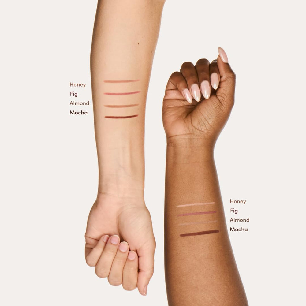 Ravie Beauty Vegan Cruelty-Free badge and pencil, ethical beauty choice.