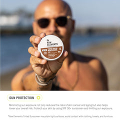 Raw Elements all-ages daily-use sun care illustration.