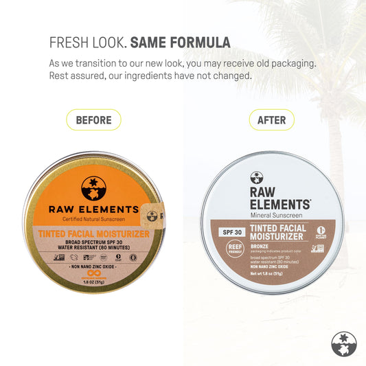 Raw Elements bronze tint swatch showing natural daily wear.