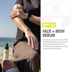 Raw Elements SPF 50 mineral sunscreen dispensing tube for smooth, mess-free application.