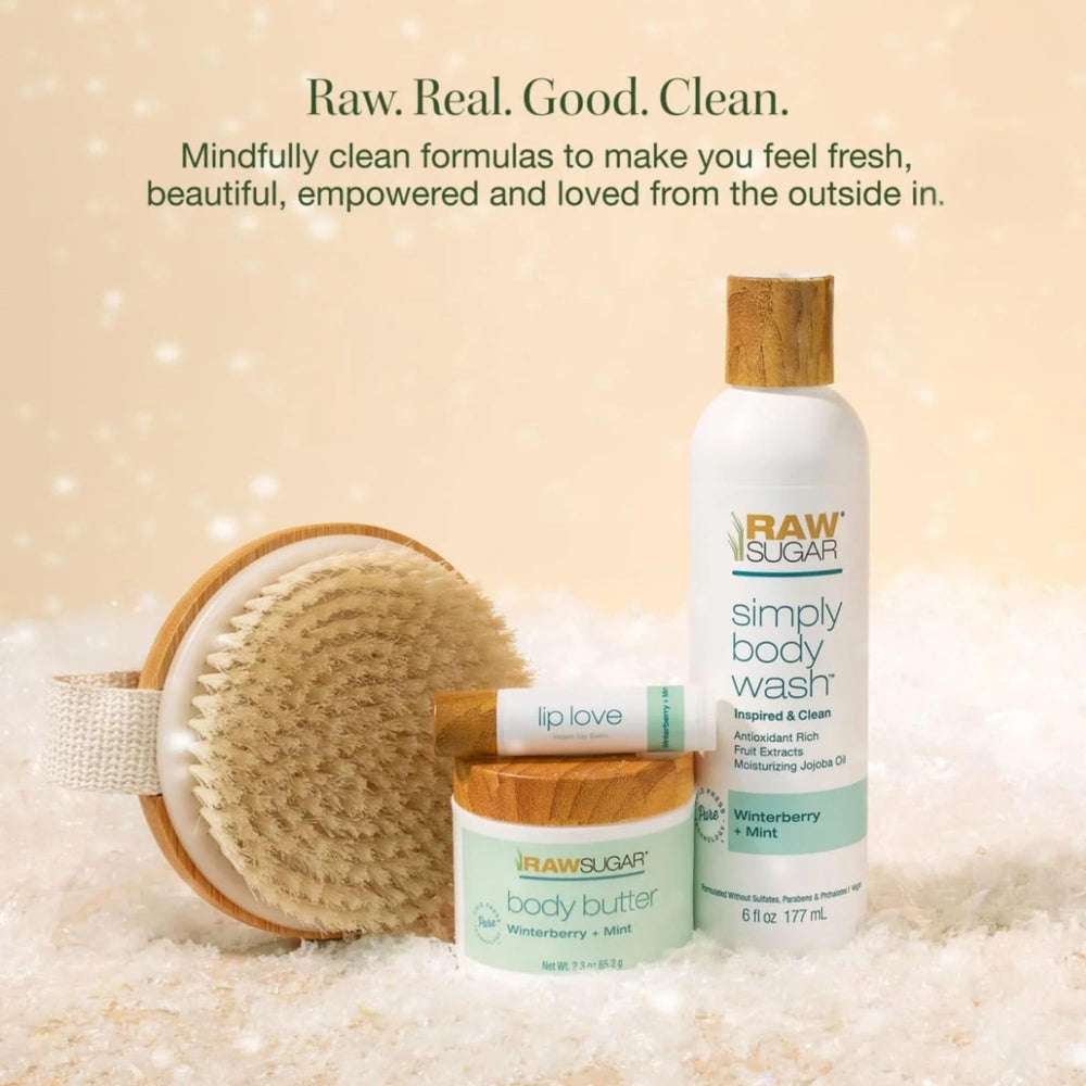 Raw Sugar Body Bliss body butter jar delivering lasting hydration and silky skin