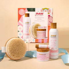 RAW SUGAR Body Bliss Body Wash bottle with Pink Pomegranate and Sparkling Pear.