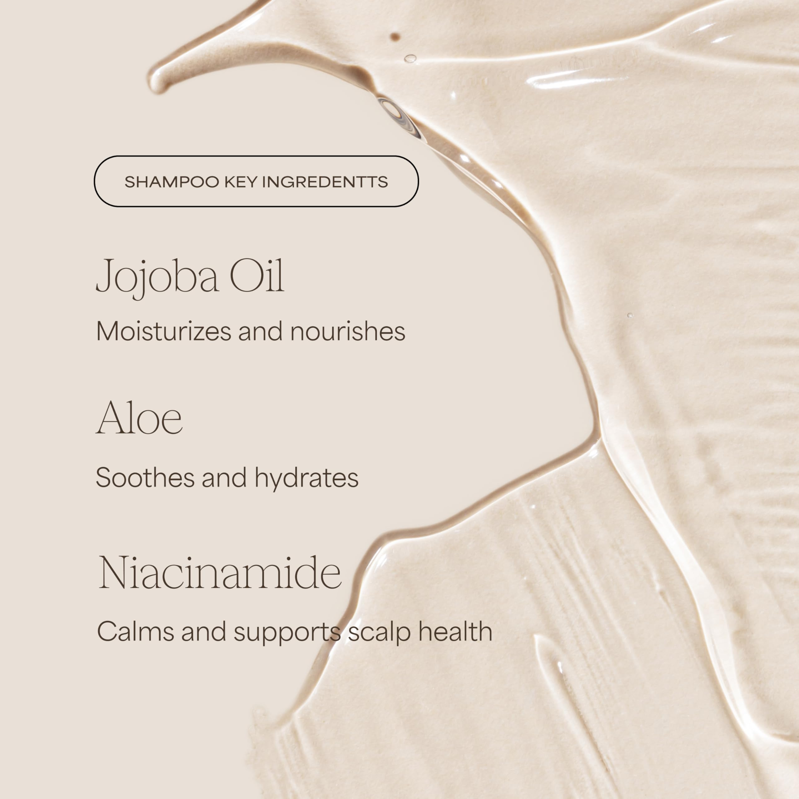 Raw Sugar Niacinamide illustration highlights scalp health support.
